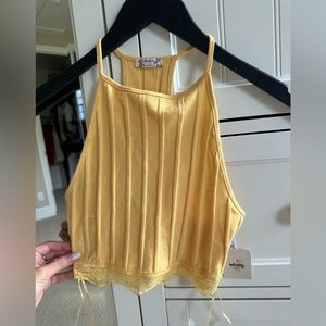 Free People Crop Tank Yellow